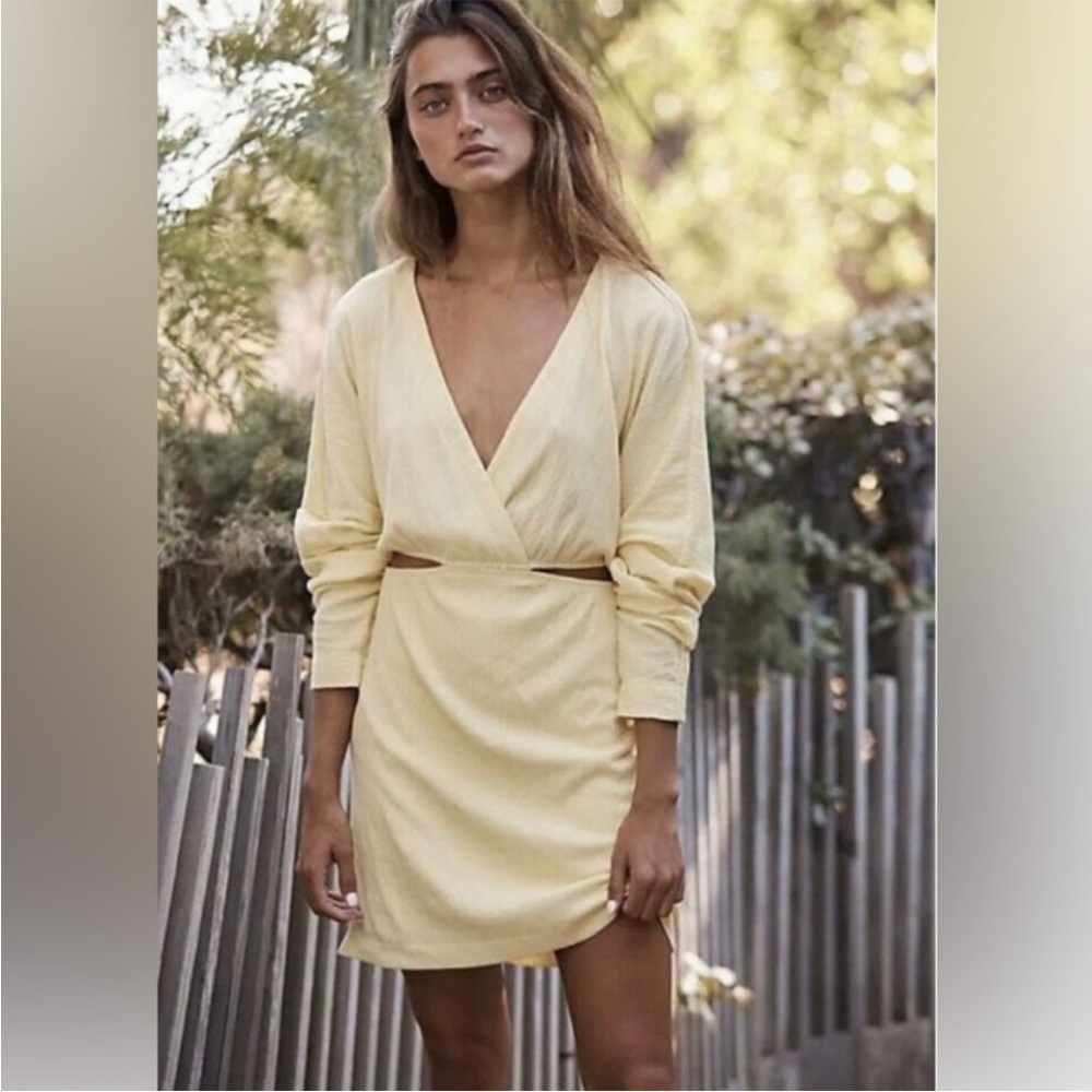 Free People Beach Stasia Yellow Dress